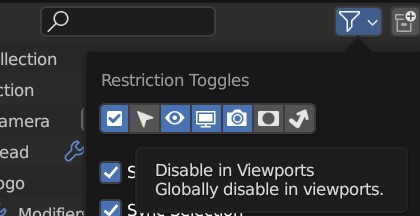 Selecting the *Disable in Viewports* flag.